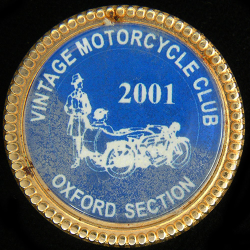 Vintage Motor Cycle Club pin badge