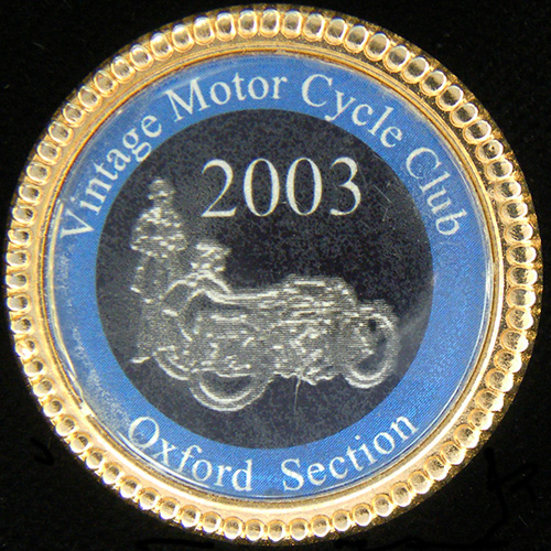 Vintage Motor Cycle Club pin badge
