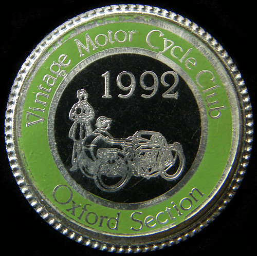 Vintage Motor Cycle Club pin badge