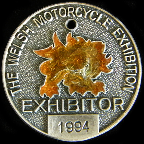 Welsh Motorcycle Exhibition lapel badge