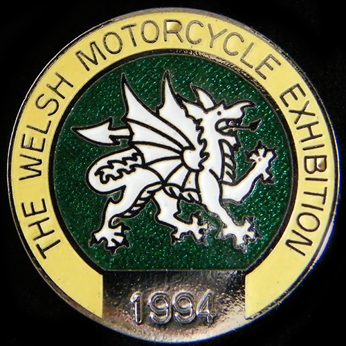 Welsh Motorcycle Exhibition lapel badge