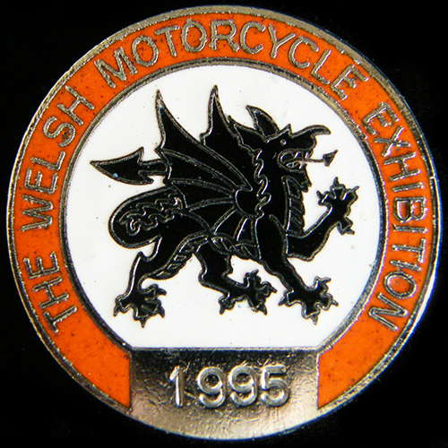 Welsh Motorcycle Exhibition lapel badge