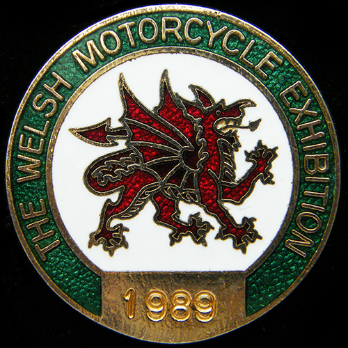Welsh Motorcycle Exhibition lapel badge