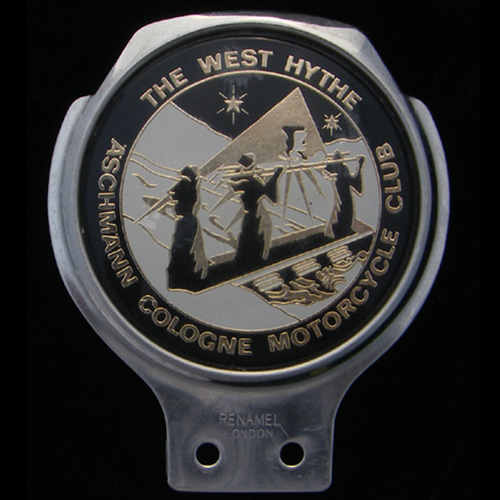 West Hythe Aschmann Motorcycle Club Car Badge