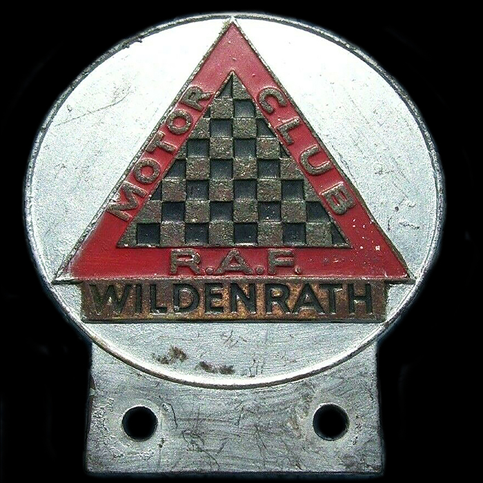 RAF Wildenrath Motor Club car badge