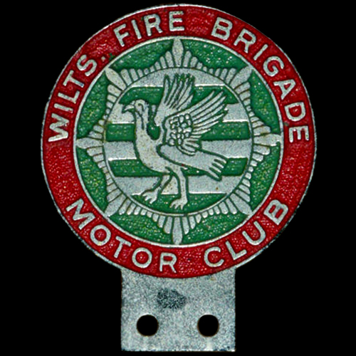 Wiltshire Fire Brigade Motor Club Car Badge