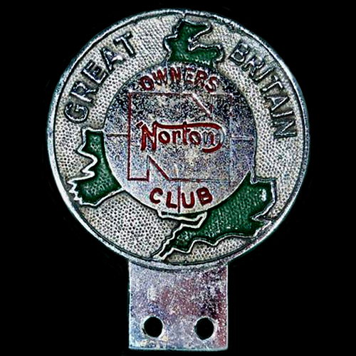 Norton Owners Club Great Britain Car Badge