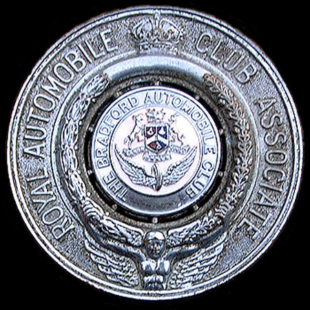 Royal Automobile Club Associate Bradford Automobile Club Car Badge  