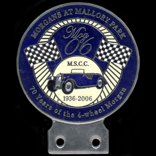 Morgans at Mallory Park 70 Years of the 4 - wheel MorganMog 06 Car Badge