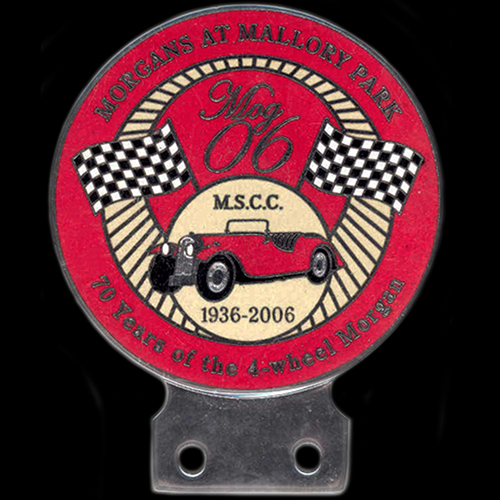 Morgans at Mallory Park 70 Years of the 4 - wheel MorganMog 06 Car Badge
