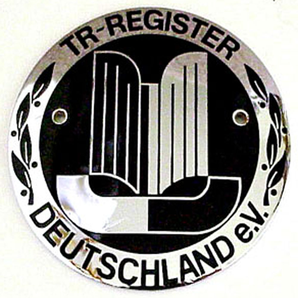 Triumph TR Register Deutschland car badge