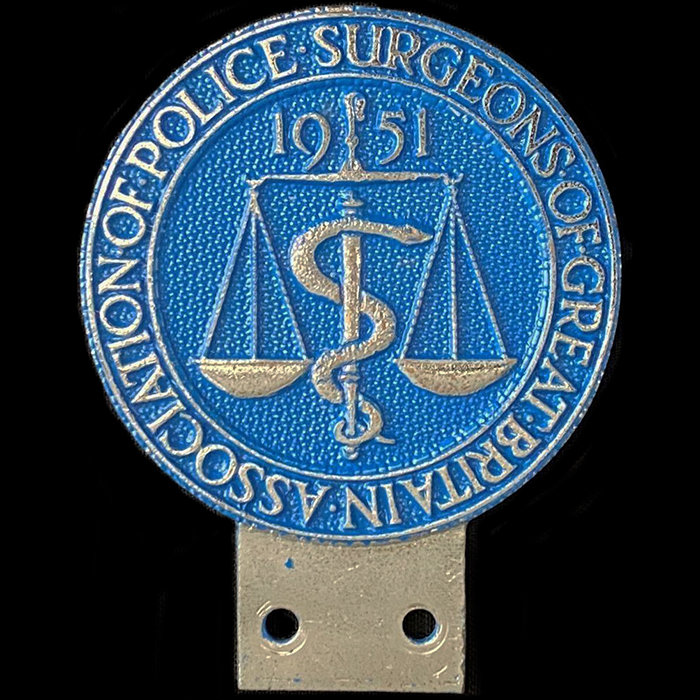 Association of  Police Surgeons of Great Britain car badge