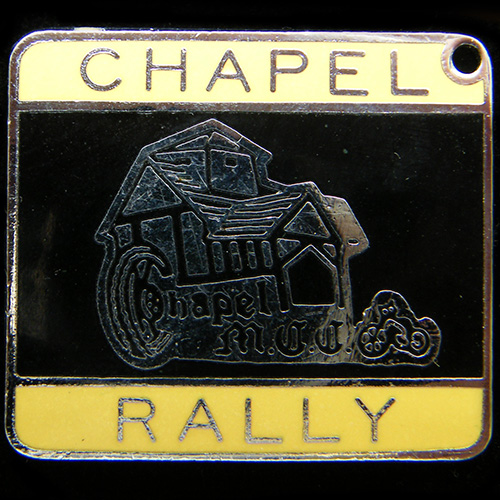 Chapel Rally pin badge