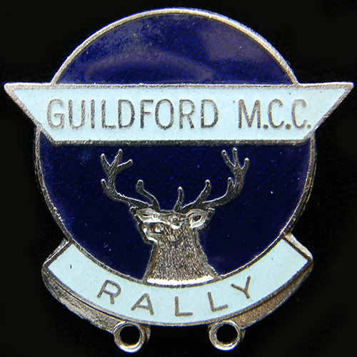 Guildford Motor Cycle Club Rally lapel badge