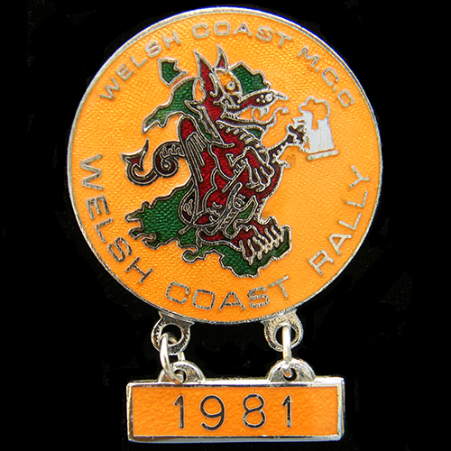 Welsh Coast rally pin badge