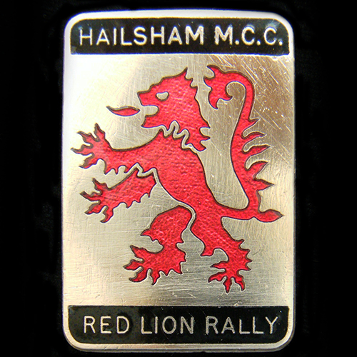 Red Lion Rally pin badge 