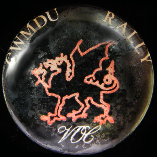 VIncent Owners Club Cwmdu Rally Button badge