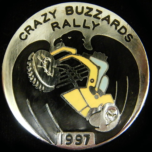 Crazy Buzzards Rally pin badge
