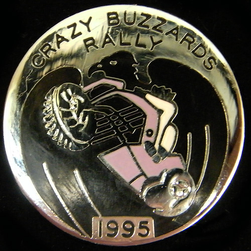 Crazy Buzzards Rally pin badge