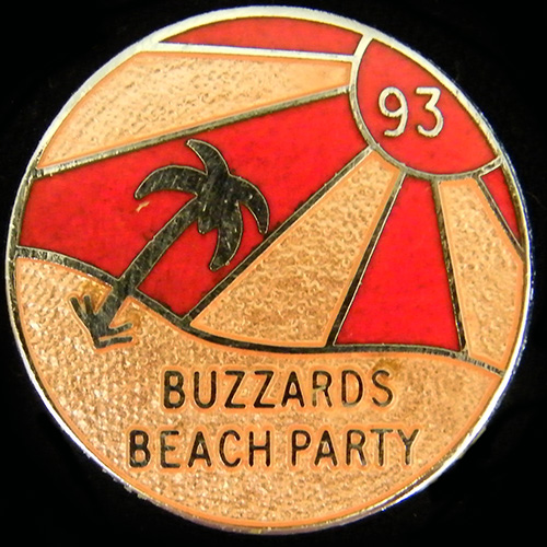 Crazy Buzzards Rally pin badge