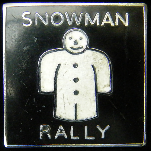 Snowman Rally pin badge 