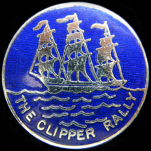 Clipper Rally pin badge