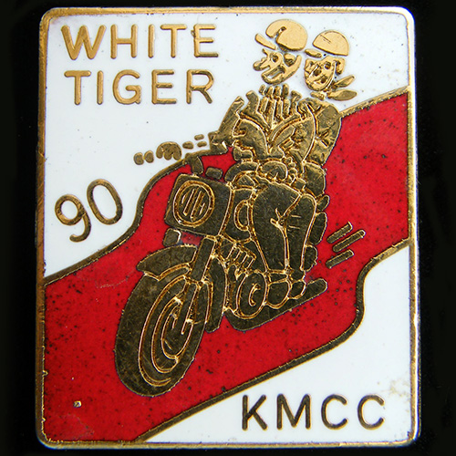 White Tiger Rally Pin Badge