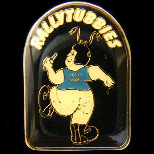 Rallytubbies Rally pin badge