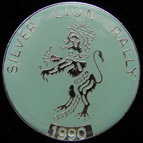 Silver Lion Rally Lapel Badge