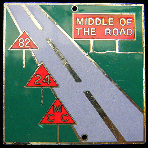 Middle of the Road Rally pin badge