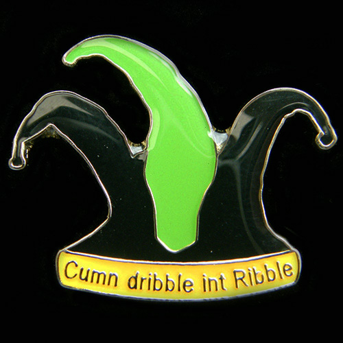 Cumn Dribble int Ribble lapel badge