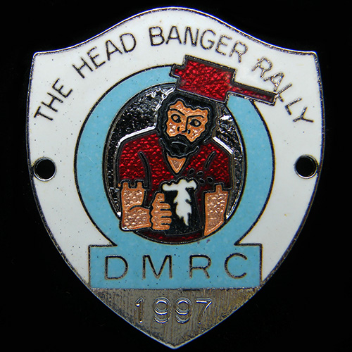 Head Banger Rally pin badge