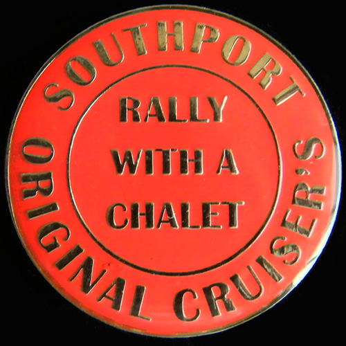 Rally with a Chalet Lapel Badge