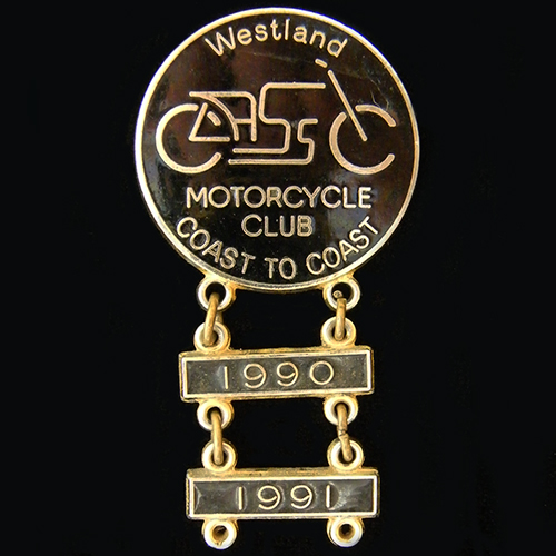 Coast to Coast Rally pin badge