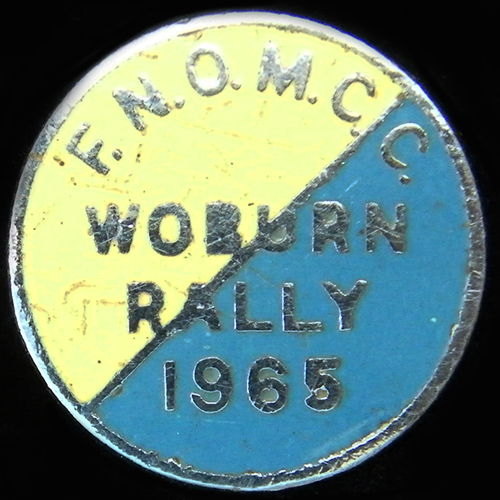 1965 Woburn Rally pin badge