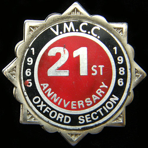 Vintage Motor Cycle Club pin badge