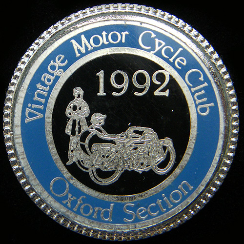 Vintage Motor Cycle Club pin badge