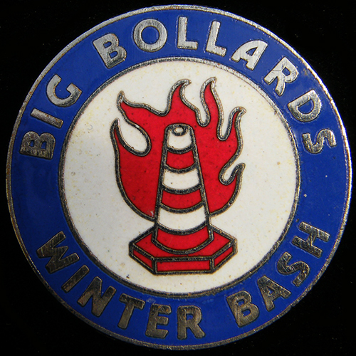 Big Bollards Winter Bash Rally pin badge