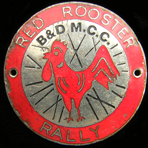 Red Rooster Rally pin badge