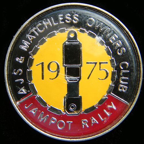 AJS Matchless Jampot Rally pin badge