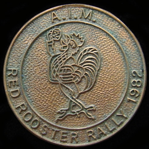 Red Rooster Rally pin badge