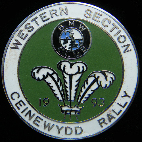 Ceinewydd Rally lapel badge