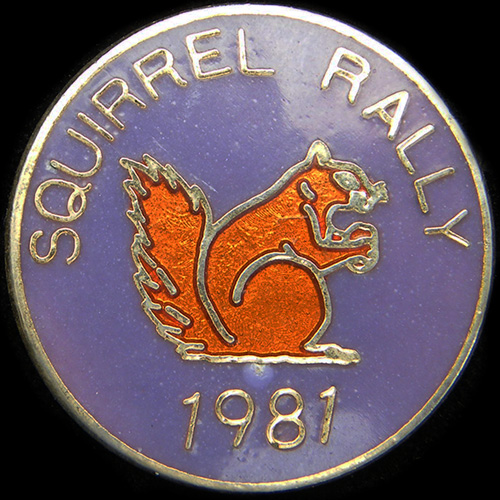 Squirrel Rally Pin badge