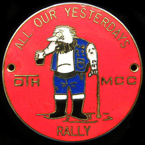 All Our Yesterdays Rally pin badge
