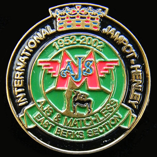 AJS Matchless Jampot Rally pin badge
