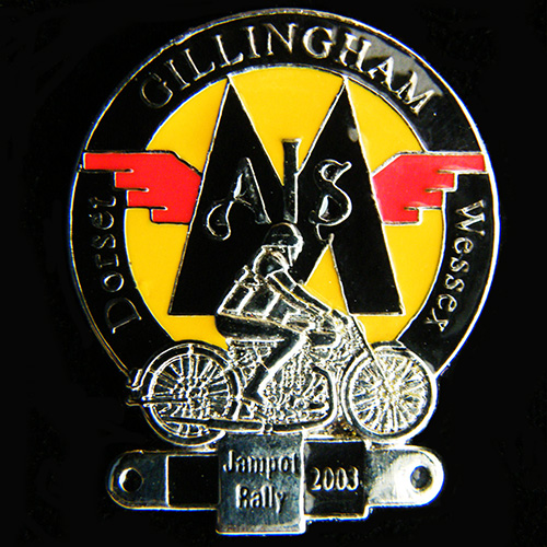 AJS Matchless Jampot Rally pin badge
