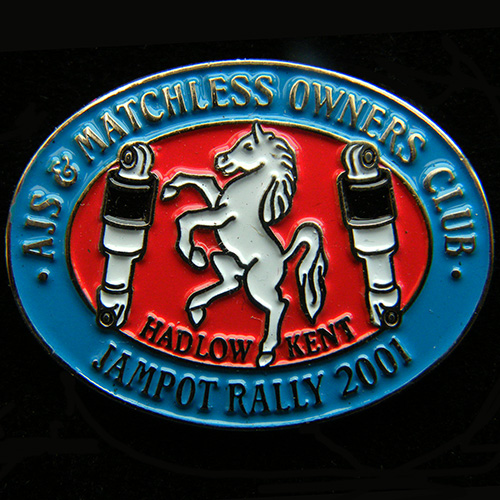 AJS Matchless Jampot Rally pin badge