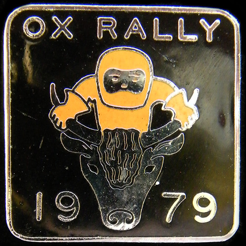 Ox Rally pin badge
