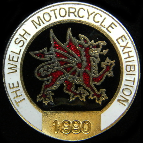 Welsh Motorcycle Exhibition lapel badge