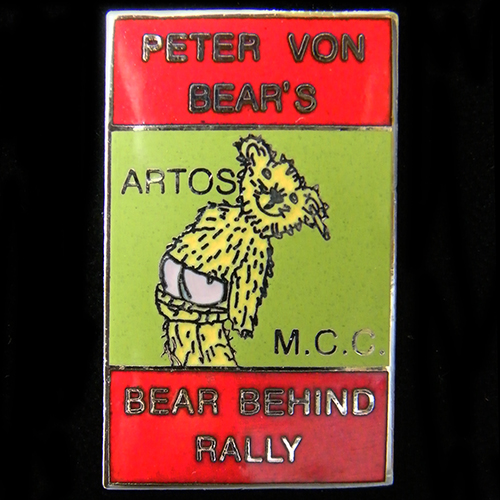 Bear Behind Rally pin badge
